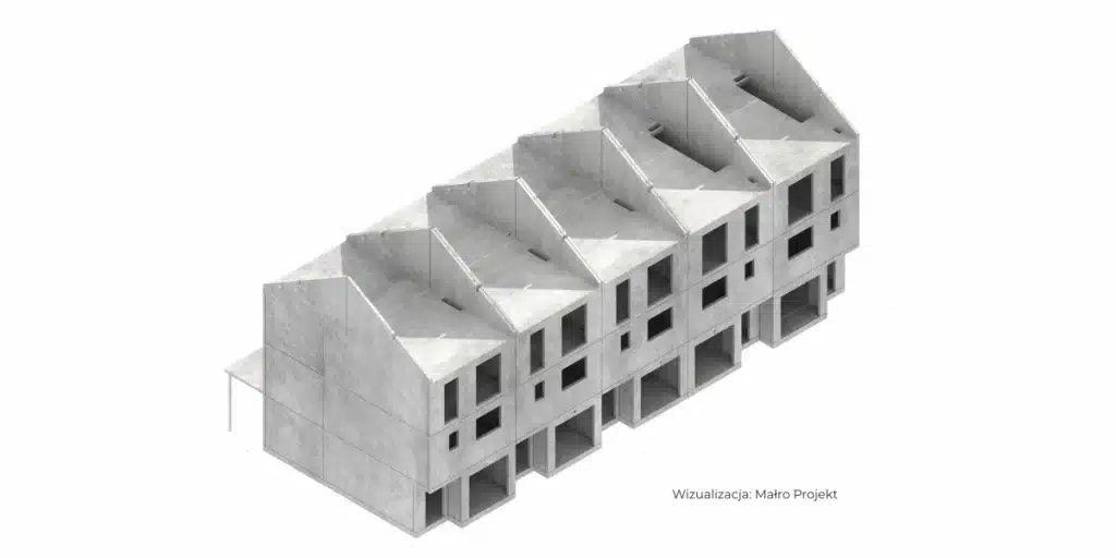 Osiedle szeregowe w Rumii – projekt konstrukcji i prefabrykacja 28 budynków mieszkalnych