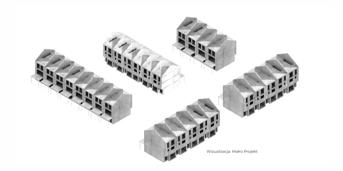 Osiedle szeregowe w Rumii – projekt konstrukcji i prefabrykacja 28 budynków mieszkalnych